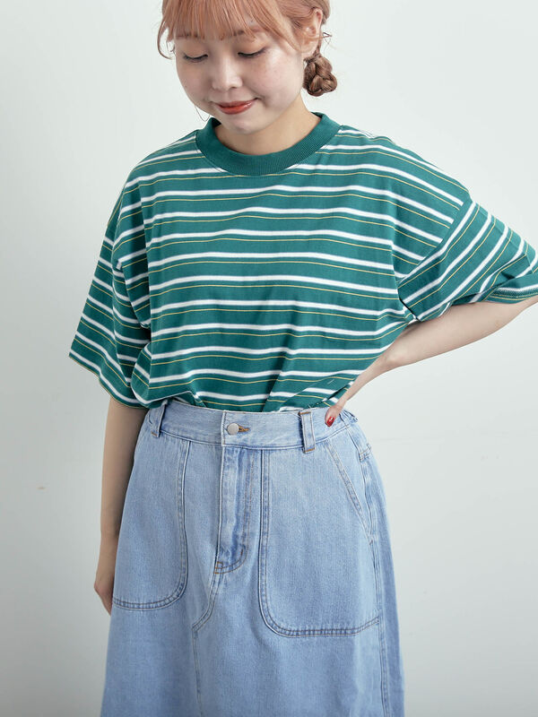 マルチボーダーTシャツ（グリーン）｜SM2（エスエムツー）通販