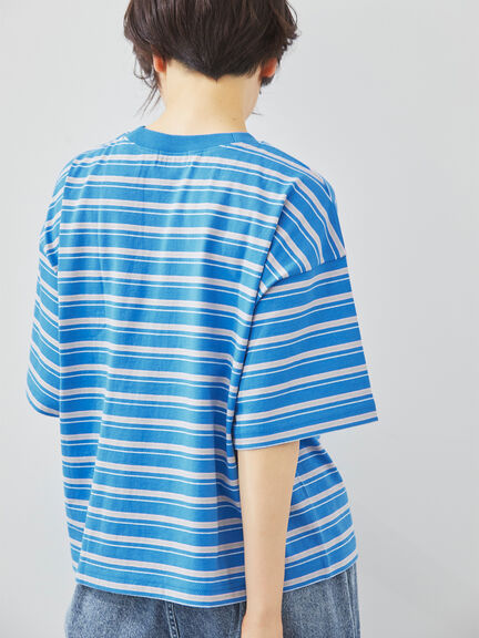 マルチボーダーTシャツ（オフホワイト/ブラック/グリーン/ブルー）｜SM2（エスエムツー）通販