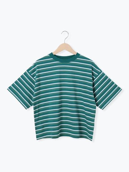 マルチボーダーTシャツ（オフホワイト/ブラック/グリーン/ブルー）｜SM2（エスエムツー）通販