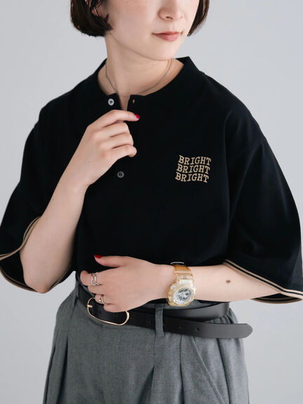 ワンポイント刺繍ポロシャツ（ブラック/レッド/クリーム）｜SM2（エスエムツー）通販