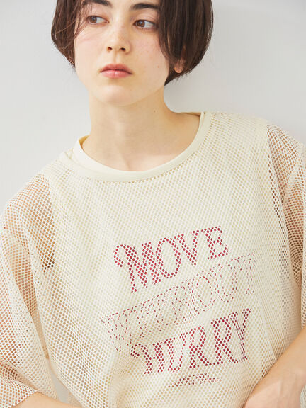 メッシュTシャツ&プリントノースリーブSET（オフホワイト/グレー/ブラック/カーキ）｜SM2（エスエムツー）通販