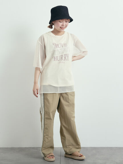 メッシュTシャツ&プリントノースリーブSET（オフホワイト/グレー/ブラック/カーキ）｜SM2（エスエムツー）通販