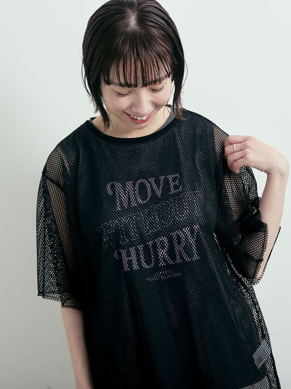 セール】 メッシュTシャツ&プリントノースリーブSET（オフ