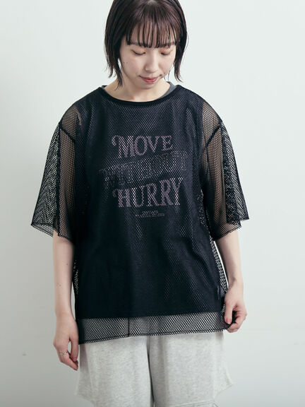 メッシュTシャツ&プリントノースリーブSET（オフホワイト/グレー/ブラック/カーキ）｜SM2（エスエムツー）通販