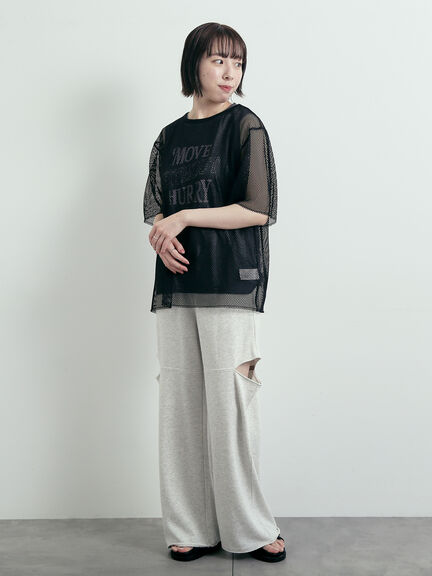 メッシュTシャツ&プリントノースリーブSET（オフホワイト/グレー/ブラック/カーキ）｜SM2（エスエムツー）通販