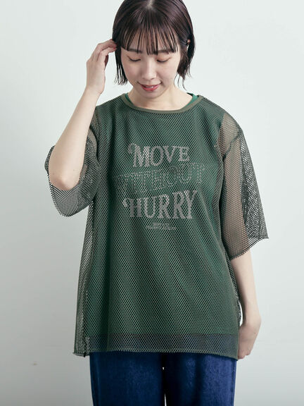 メッシュTシャツ&プリントノースリーブSET（オフホワイト/グレー/ブラック/カーキ）｜SM2（エスエムツー）通販