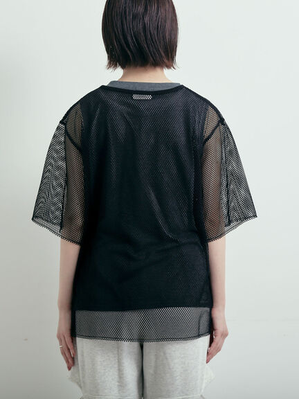 メッシュTシャツ&プリントノースリーブSET（オフホワイト/グレー/ブラック/カーキ）｜SM2（エスエムツー）通販