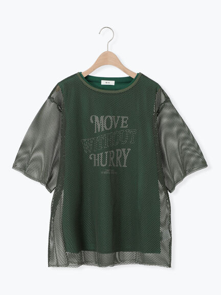 メッシュTシャツ&プリントノースリーブSET（オフホワイト/グレー/ブラック/カーキ）｜SM2（エスエムツー）通販