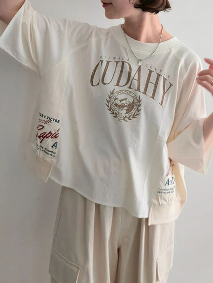 バックリボンレースアップTシャツ（オフホワイト/グレー/チャコールグレー/ブルー）｜SM2（エスエムツー）通販