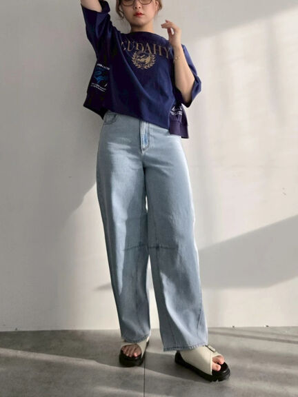 バックリボンレースアップTシャツ（オフホワイト/グレー/チャコールグレー/ブルー）｜SM2（エスエムツー）通販