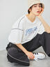 ピグメント加工メロー切替ロゴプリントTシャツ（オフホワイト/チャコールグレー/イエロー/グリーン）｜SM2（エスエムツー）通販