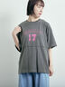 ピグメント加工メロー切替ロゴプリントTシャツ（チャコールグレー）｜SM2（エスエムツー）通販