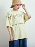 ピグメント加工メロー切替ロゴプリントTシャツ（イエロー）｜SM2（エスエムツー）通販