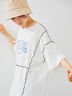 ピグメント加工メロー切替ロゴプリントTシャツ（オフホワイト/チャコールグレー/イエロー/グリーン）｜SM2（エスエムツー）通販