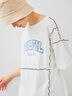 ピグメント加工メロー切替ロゴプリントTシャツ（オフホワイト/チャコールグレー/イエロー/グリーン）｜SM2（エスエムツー）通販