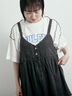ピグメント加工メロー切替ロゴプリントTシャツ（オフホワイト/チャコールグレー/イエロー/グリーン）｜SM2（エスエムツー）通販
