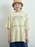 ピグメント加工メロー切替ロゴプリントTシャツ（オフホワイト/チャコールグレー/イエロー/グリーン）｜SM2（エスエムツー）通販