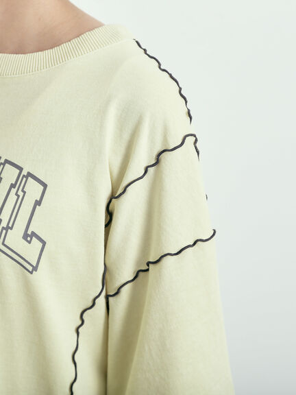 ピグメント加工メロー切替ロゴプリントTシャツ（オフホワイト/チャコールグレー/イエロー/グリーン）｜SM2（エスエムツー）通販