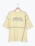 ピグメント加工メロー切替ロゴプリントTシャツ（オフホワイト/チャコールグレー/イエロー/グリーン）｜SM2（エスエムツー）通販