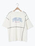 ピグメント加工メロー切替ロゴプリントTシャツ（オフホワイト/チャコールグレー/イエロー/グリーン）｜SM2（エスエムツー）通販