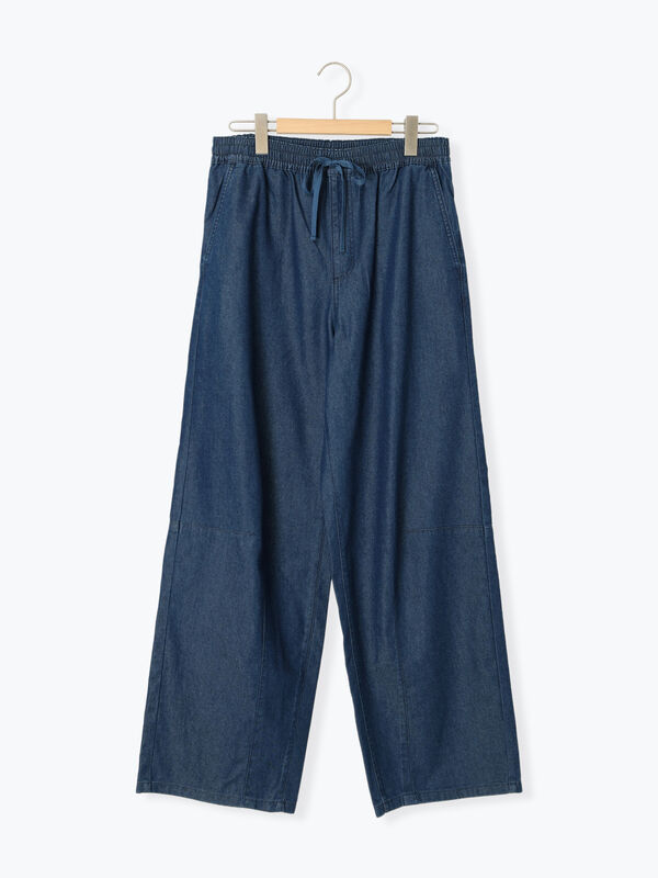 セール】 [接触冷感]裾タックパンツ（オレンジ/イエロー/サックス