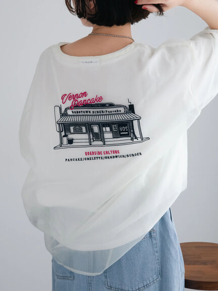 オーガンジー刺繍TシャツSET（オフホワイト/チャコールグレー/ベージュ/カーキ）｜SM2（エスエムツー）通販