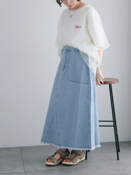 オーガンジー刺繍TシャツSET（オフホワイト/チャコールグレー/ベージュ/カーキ）｜SM2（エスエムツー）通販