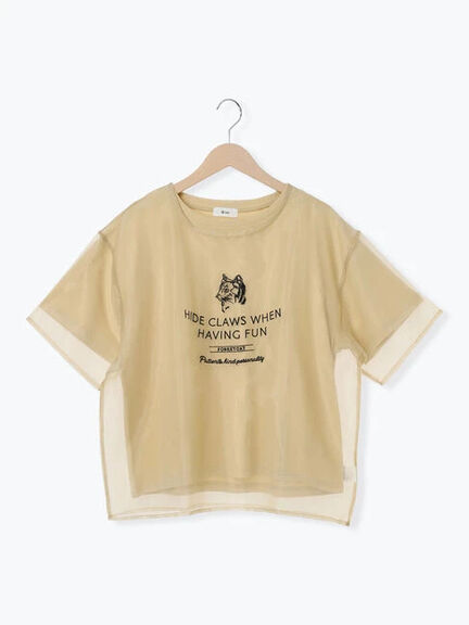 オーガンジー刺繍TシャツSET（オフホワイト/チャコールグレー/ベージュ/カーキ）｜SM2（エスエムツー）通販