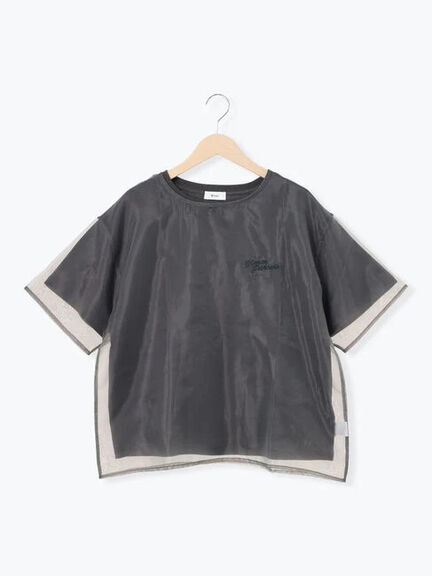 オーガンジー刺繍TシャツSET（オフホワイト/チャコールグレー/ベージュ/カーキ）｜SM2（エスエムツー）通販