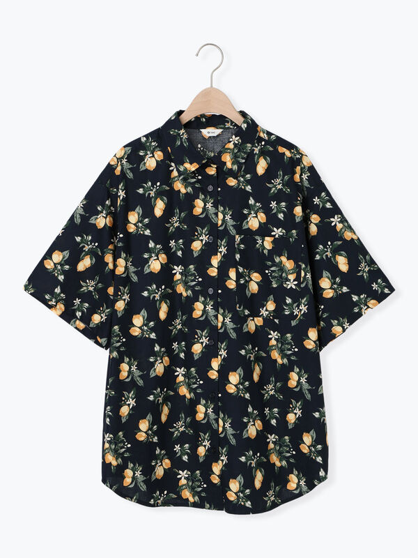 セール】 柄アソートBIG半袖シャツ（オフホワイト/グレー/ブラウン