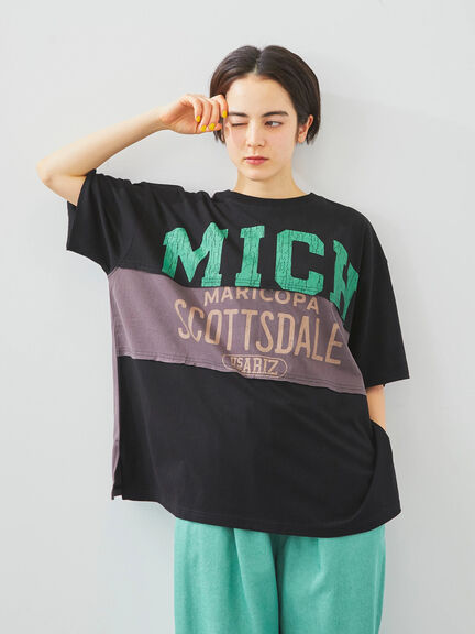 [接触冷感]リメイク風Tシャツ（オフホワイト/ブラック/レッド/ブルー）｜SM2（エスエムツー）通販