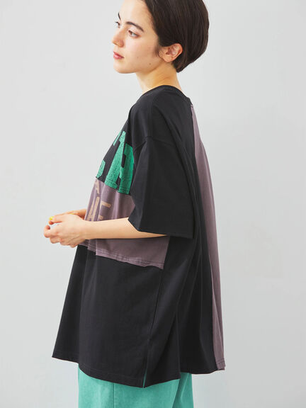 [接触冷感]リメイク風Tシャツ（オフホワイト/ブラック/レッド/ブルー）｜SM2（エスエムツー）通販