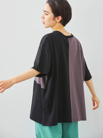 [接触冷感]リメイク風Tシャツ（オフホワイト/ブラック/レッド/ブルー）｜SM2（エスエムツー）通販