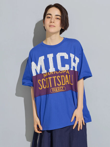 [接触冷感]リメイク風Tシャツ（オフホワイト/ブラック/レッド/ブルー）｜SM2（エスエムツー）通販