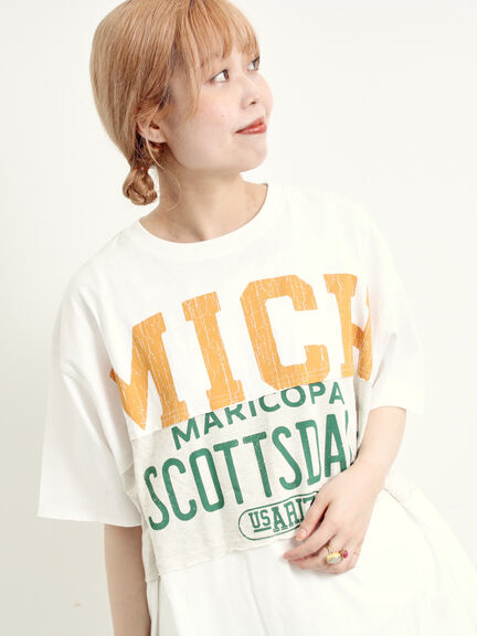 [接触冷感]リメイク風Tシャツ（オフホワイト/ブラック/レッド/ブルー）｜SM2（エスエムツー）通販