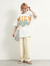 [接触冷感]リメイク風Tシャツ（オフホワイト/ブラック/レッド/ブルー）｜SM2（エスエムツー）通販