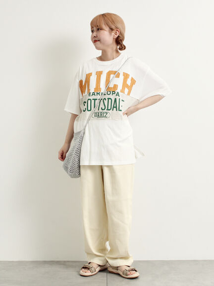 [接触冷感]リメイク風Tシャツ（オフホワイト/ブラック/レッド/ブルー）｜SM2（エスエムツー）通販