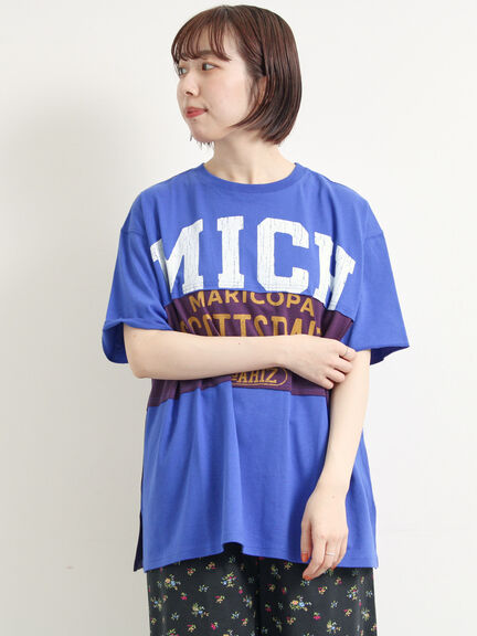 [接触冷感]リメイク風Tシャツ（オフホワイト/ブラック/レッド/ブルー）｜SM2（エスエムツー）通販