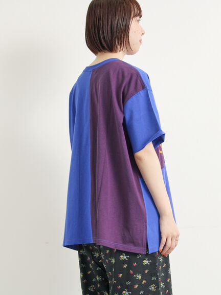 [接触冷感]リメイク風Tシャツ（オフホワイト/ブラック/レッド/ブルー）｜SM2（エスエムツー）通販