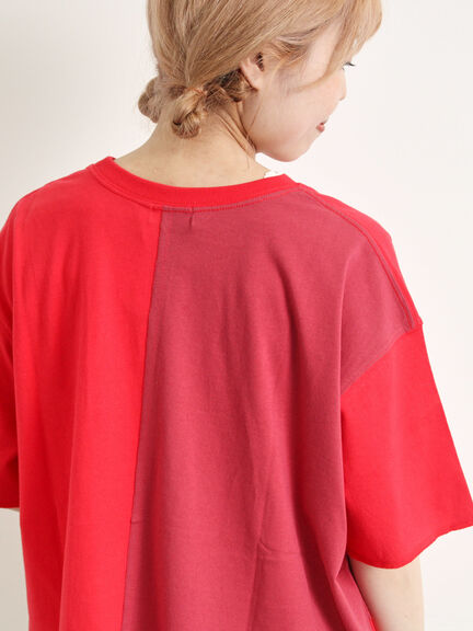 [接触冷感]リメイク風Tシャツ（オフホワイト/ブラック/レッド/ブルー）｜SM2（エスエムツー）通販