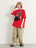 [接触冷感]リメイク風Tシャツ（オフホワイト/ブラック/レッド/ブルー）｜SM2（エスエムツー）通販