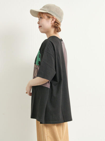 [接触冷感]リメイク風Tシャツ（オフホワイト/ブラック/レッド/ブルー）｜SM2（エスエムツー）通販