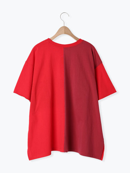 [接触冷感]リメイク風Tシャツ（オフホワイト/ブラック/レッド/ブルー）｜SM2（エスエムツー）通販