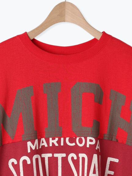 [接触冷感]リメイク風Tシャツ（オフホワイト/ブラック/レッド/ブルー）｜SM2（エスエムツー）通販