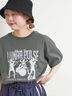 [接触冷感]バンドモチーフアソートプリントTシャツ（オフホワイト/グレー/チャコールグレー/サックスブルー）｜SM2（エスエムツー）通販
