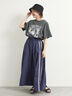 [接触冷感]バンドモチーフアソートプリントTシャツ（オフホワイト/グレー/チャコールグレー/サックスブルー）｜SM2（エスエムツー）通販