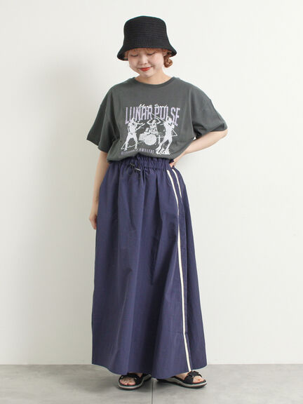 [接触冷感]バンドモチーフアソートプリントTシャツ（オフホワイト/グレー/チャコールグレー/サックスブルー）｜SM2（エスエムツー）通販