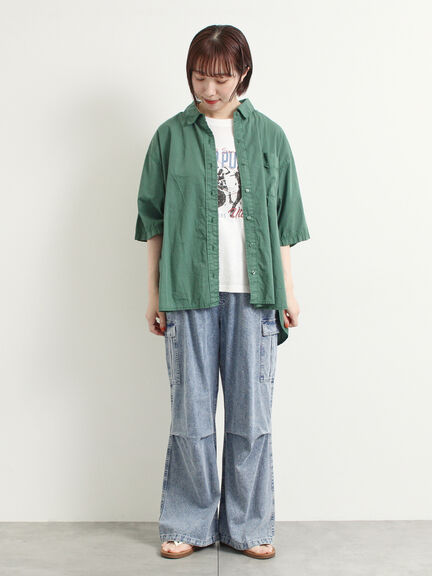 [接触冷感]バンドモチーフアソートプリントTシャツ（オフホワイト/グレー/チャコールグレー/サックスブルー）｜SM2（エスエムツー）通販