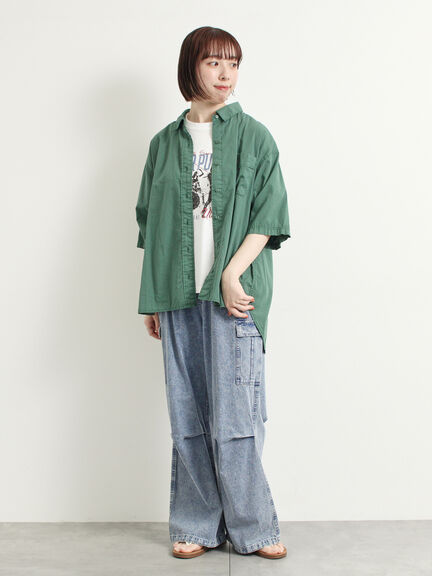 [接触冷感]バンドモチーフアソートプリントTシャツ（オフホワイト/グレー/チャコールグレー/サックスブルー）｜SM2（エスエムツー）通販