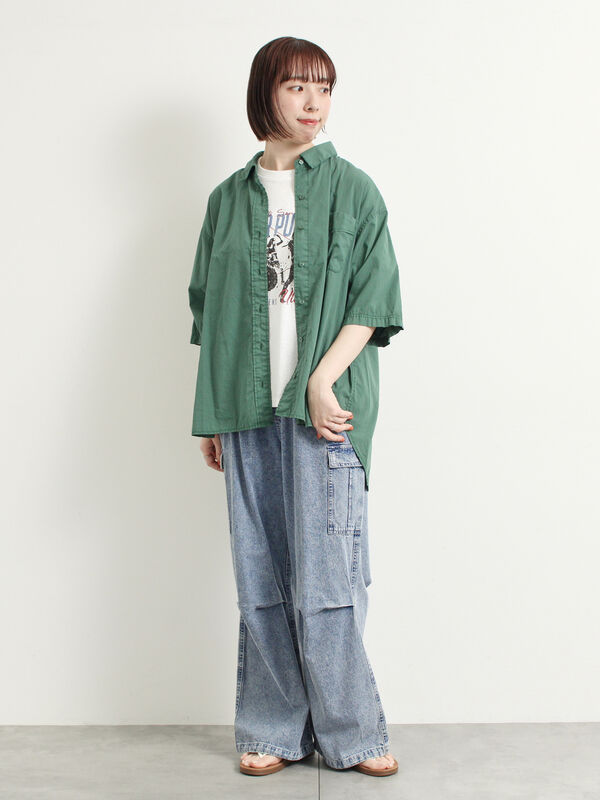 セール】 [接触冷感]バンドモチーフアソートプリントTシャツ（オフ